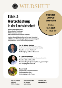 Programmflyer Campus-Symposium "Ethik und Wertschöpfung in der Landwirtschaft"