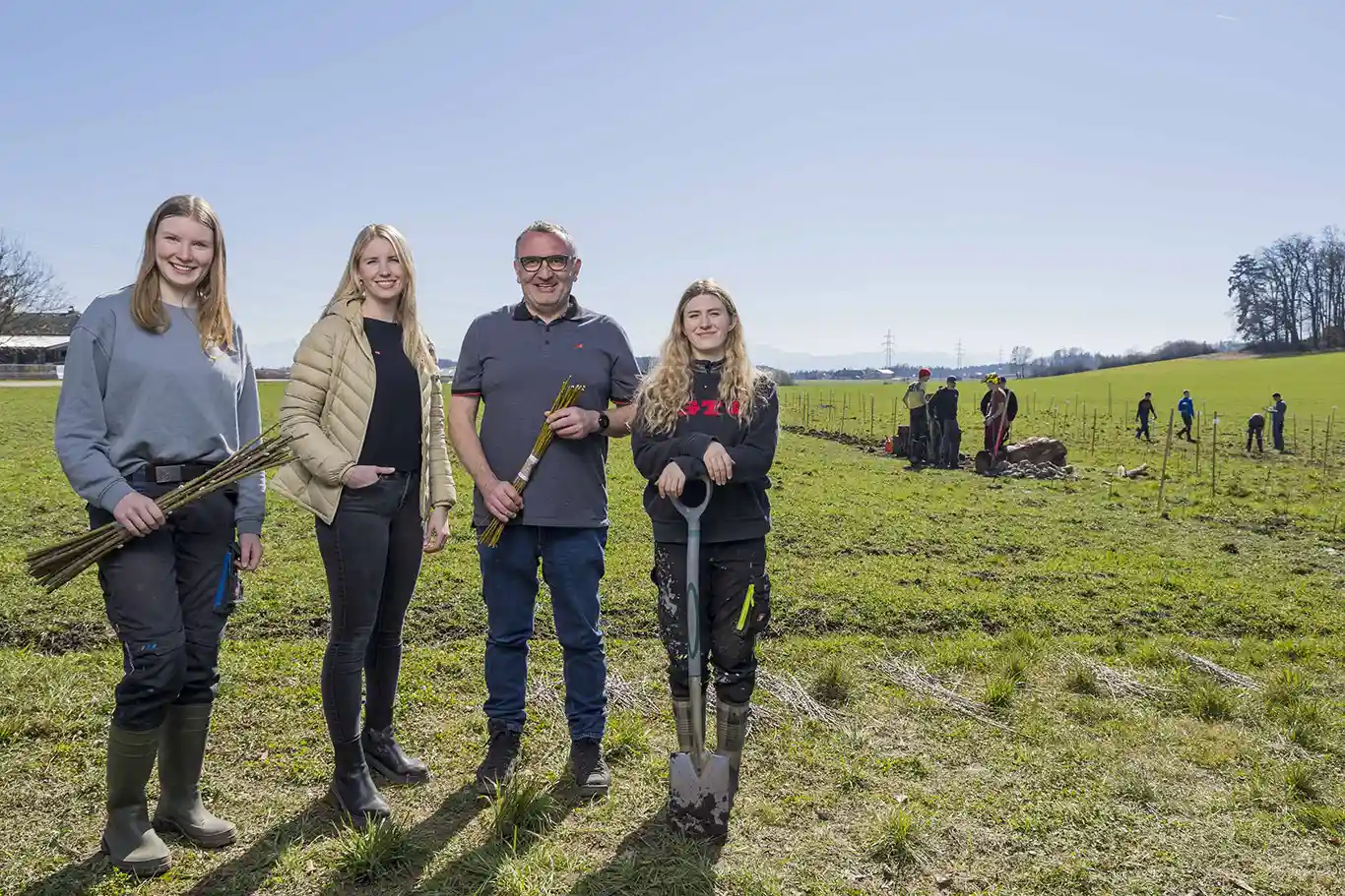 Konrad Steiner und Victoria Seidl begleiten das Projekt Agroforstsystem.